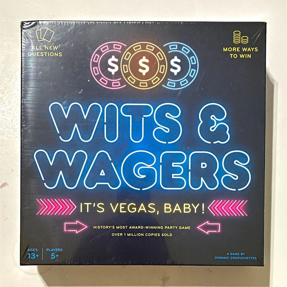 Wits & Wagers It’s Vegas Baby Board Game North Star Games New Sealed 5+ Players